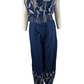 Unbranded women's blue floral jumpsuit size XL - Solé Resale Boutique thrift