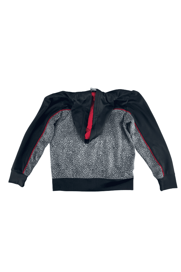 Air Jordan boys black and gray jacket with hood size L - Solé Resale Boutique thrift