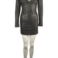 Arden B women's black metallic mini dress size M - Solé Resale Boutique thrift