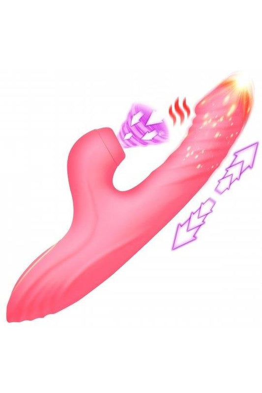 Candy-Thrust Silicone Thrusting and Sucking Rabbit Vibrator - Solé Resale Boutique thrift