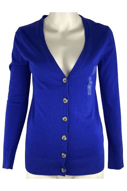 Gap women's blue button sweater size S - Solé Resale Boutique thrift