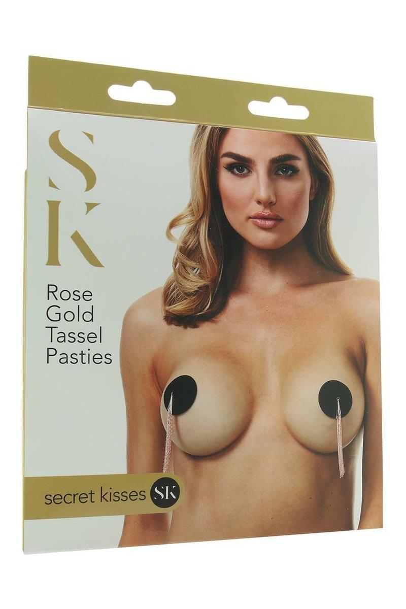 Nipple Tassels Secret Kisses Gold Pasties - Solé Resale Boutique thrift