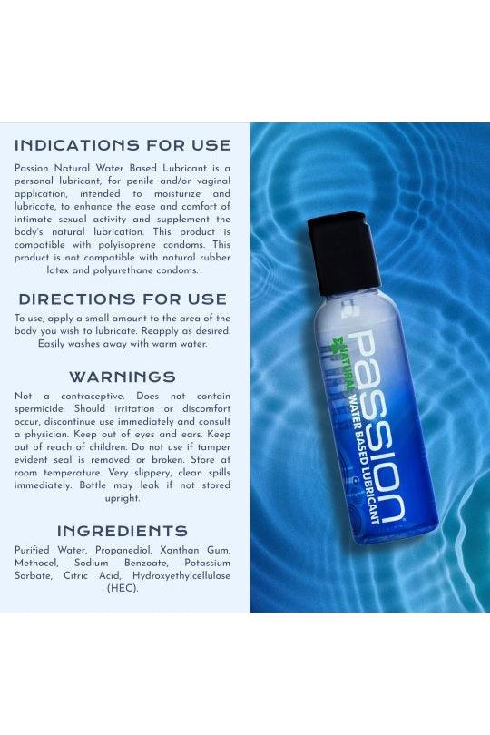 Passion Natural Water-Based Lubricant - 8 oz - Solé Resale Boutique thrift