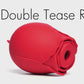 The Double Tease Rose 10X Sucking and Licking Silicone Stimulator