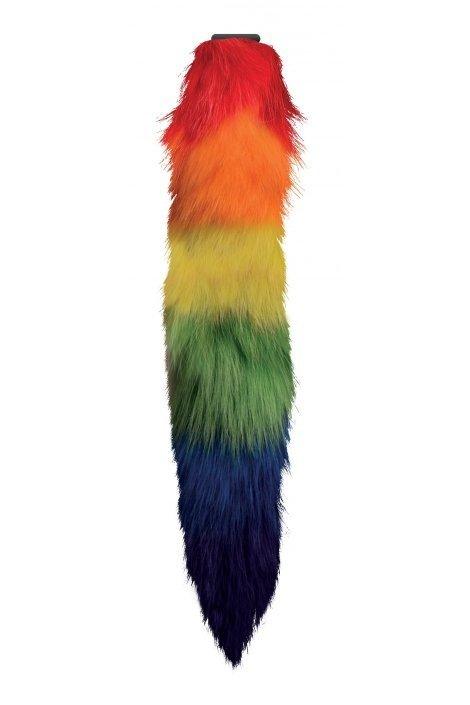 Interchangeable Rainbow Fox Tail - Solé Resale Boutique thrift
