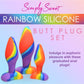 3 Piece Rainbow Silicone Butt Plug Set - Solé Resale Boutique thrift