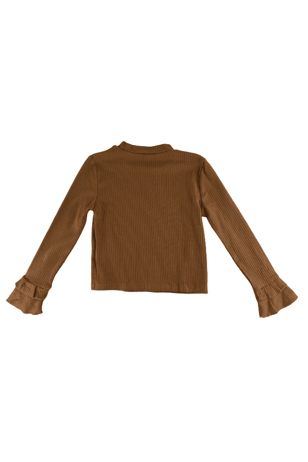 Shein girls brown long sleeve top size 130 - Solé Resale Boutique thrift
