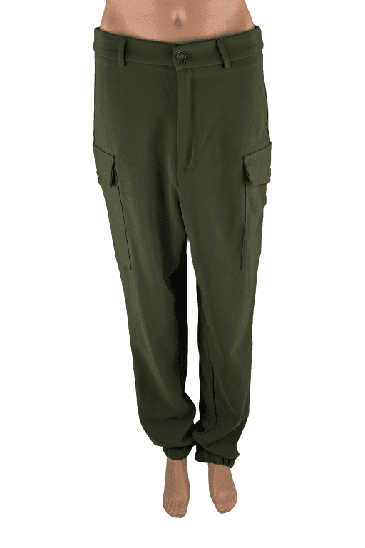 Shein women's olive cargo pants size L - Solé Resale Boutique thrift