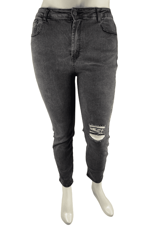 Shein women's black stonewashed jeans size 1XL - Solé Resale Boutique thrift