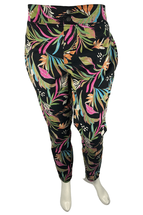Terra & Sky women's multicolor floral jeggings size 2X - Solé Resale Boutique thrift