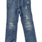 True Religion unisex stonewash ripped blue jeans size 4 - Solé Resale Boutique thrift