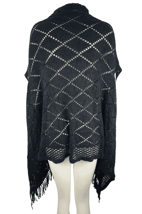 Unbranded women's black open shawl size O/S - Solé Resale Boutique thrift