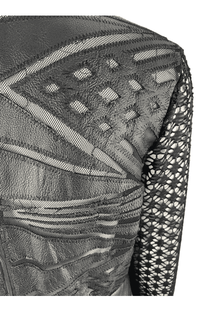 Unbranded women's black PU and lace dress size L - Solé Resale Boutique thrift