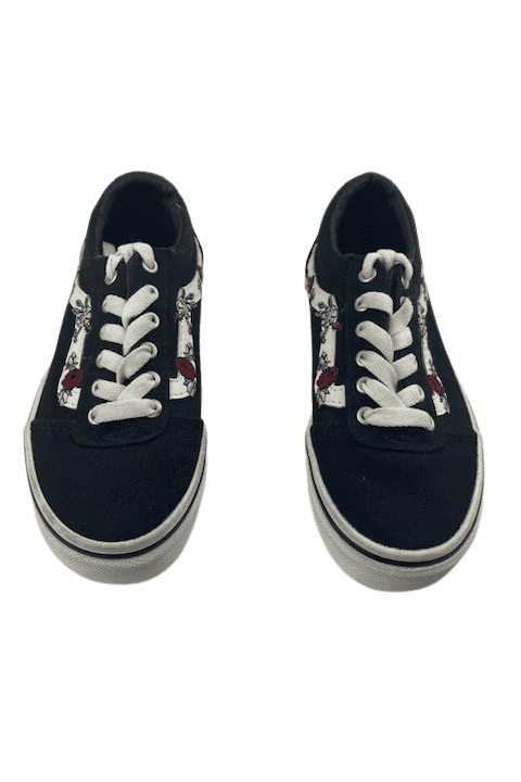 Girls black top vans size 2