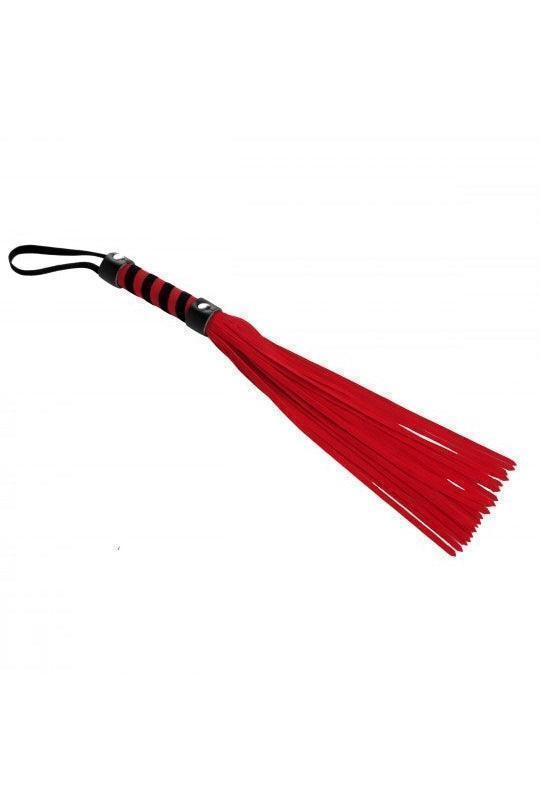 Short Vegan Leather Flogger - Red - Solé Resale Boutique thrift