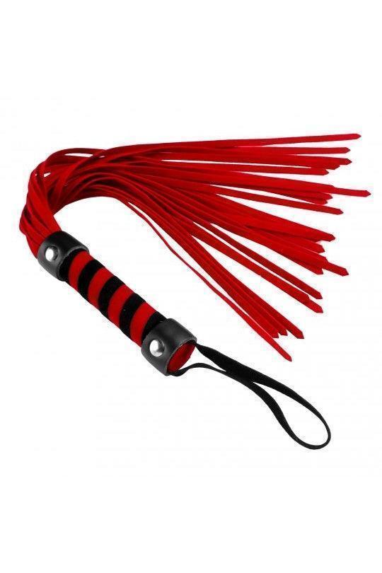 Short Vegan Leather Flogger - Red - Solé Resale Boutique thrift