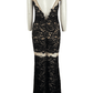 Windsor women's black nude long gown size S - Solé Resale Boutique thrift