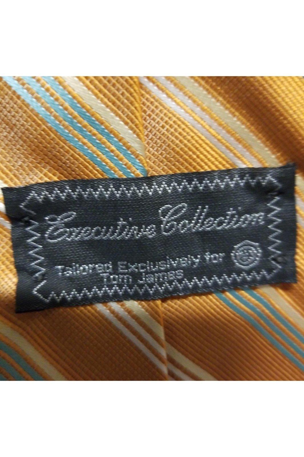 Tom James, Executive Collection men's gold tie - Solé Resale Boutique thrift
