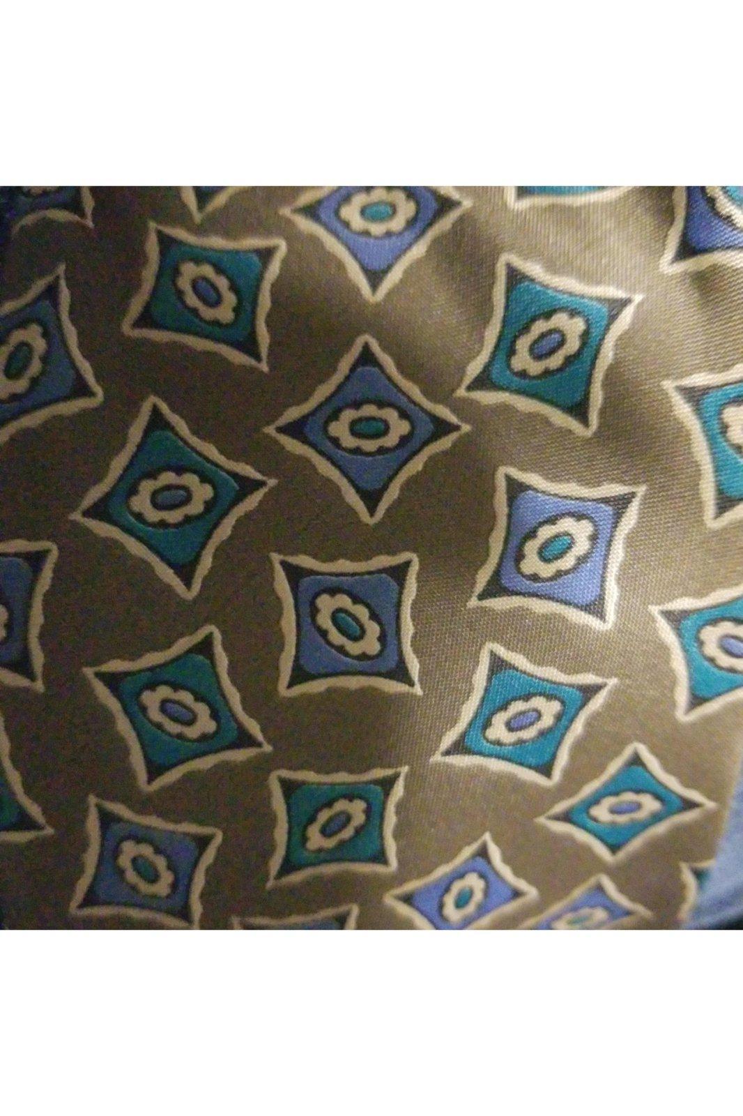 Italian all silk handmade men's brown tie - Solé Resale Boutique thrift