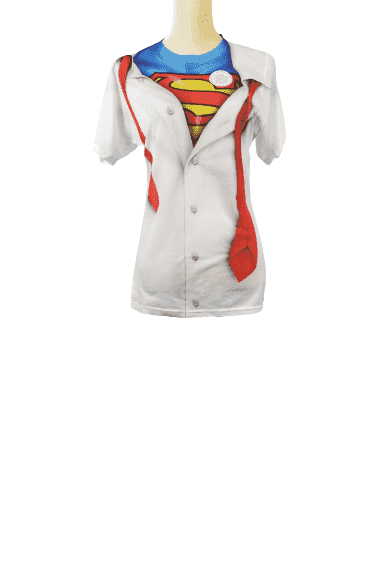 Superman women's white t shirt size S - Solé Resale Boutique thrift