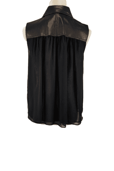 Casting women's black sheer blouse size M - Solé Resale Boutique thrift