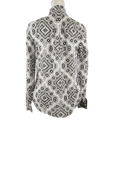 Old Navy black and white blouse sz S