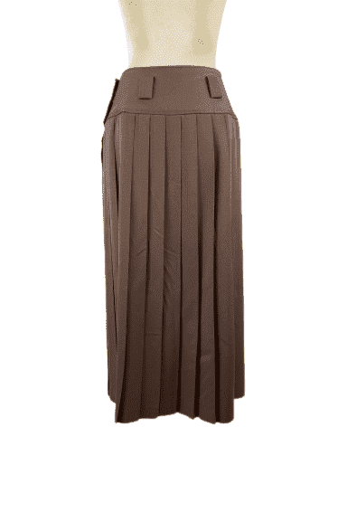 Toffs women's brown pleated skirt size 11/12 - Solé Resale Boutique thrift