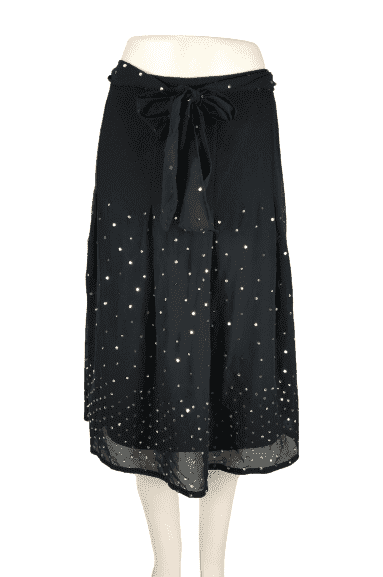 Rampage women's black with gold sequin skirt size 11 - Solé Resale Boutique thrift