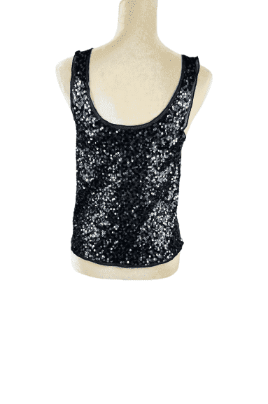 Express women's black sequin tank top size M - Solé Resale Boutique thrift