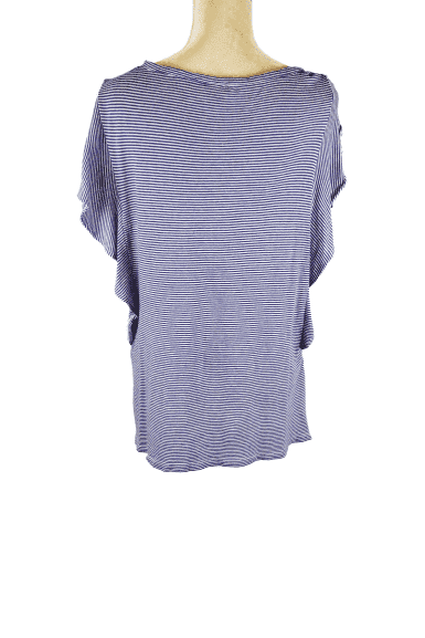 Mossimo women's blue and white blouse size XXL - Solé Resale Boutique thrift
