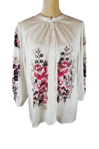 Tendency women's white blouse size M - Solé Resale Boutique thrift