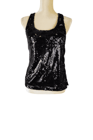 Material Girl women's black tank top size S - Solé Resale Boutique thrift