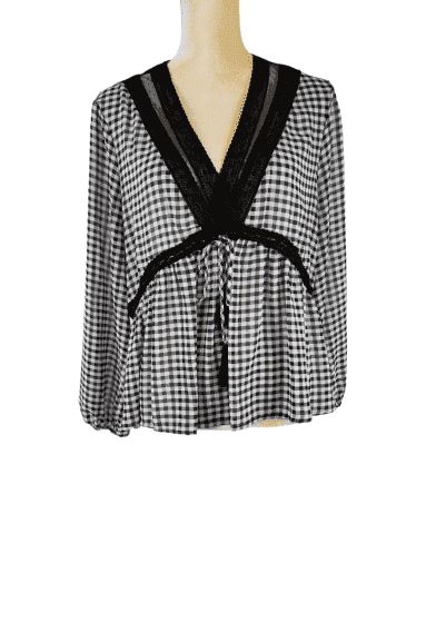 Laundry by Shelli Seagal women's black blouse size L - Solé Resale Boutique thrift