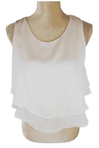 S- Zhang Lan Tins women's white tank top size M - Solé Resale Boutique thrift