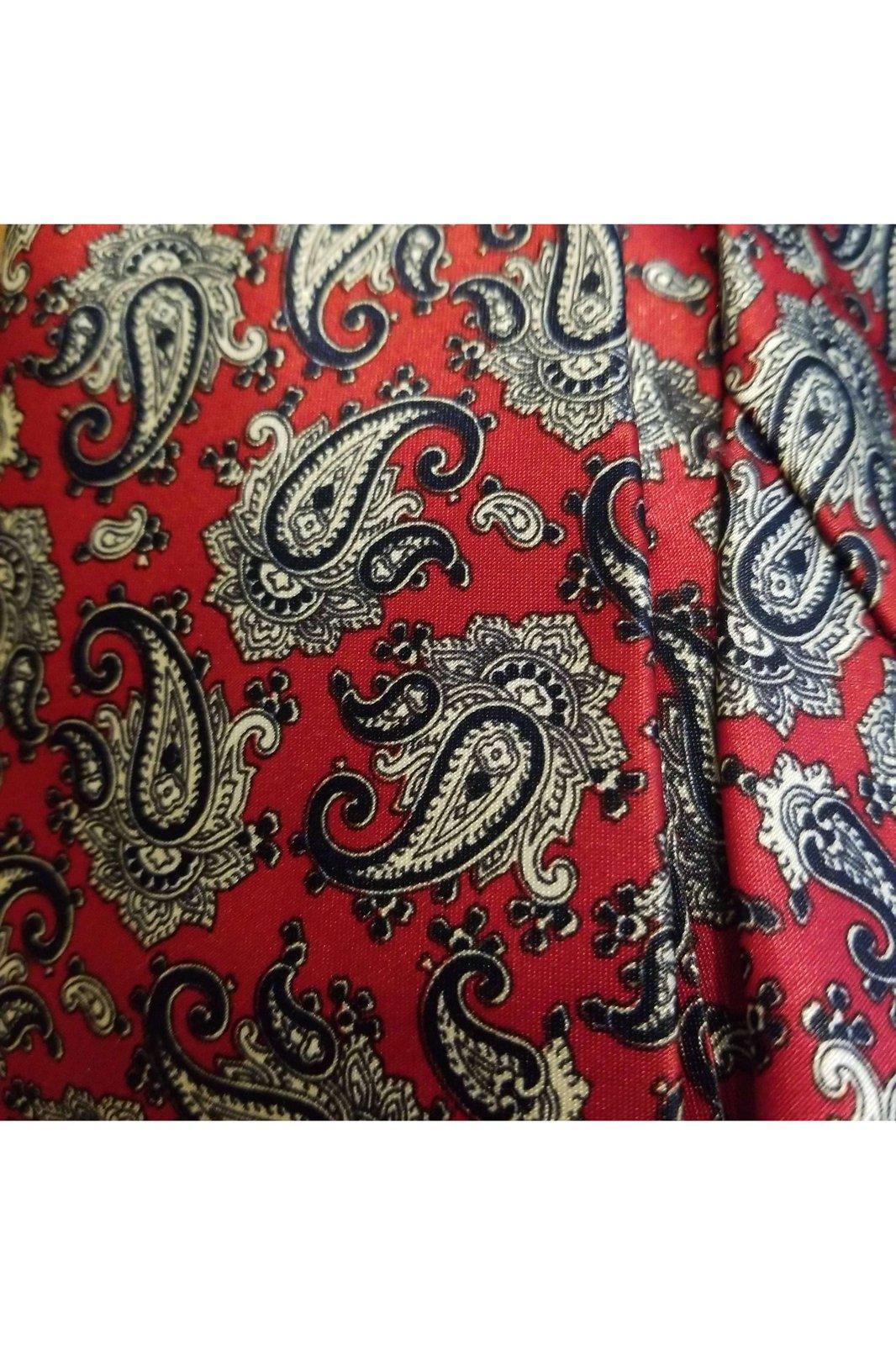Emille men's red paisley necktie - Solé Resale Boutique thrift