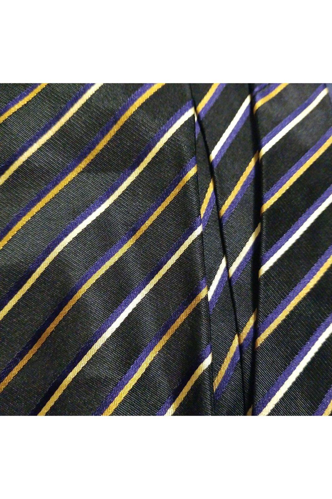 Luciano Barbera men's blue stripe tie - Solé Resale Boutique thrift