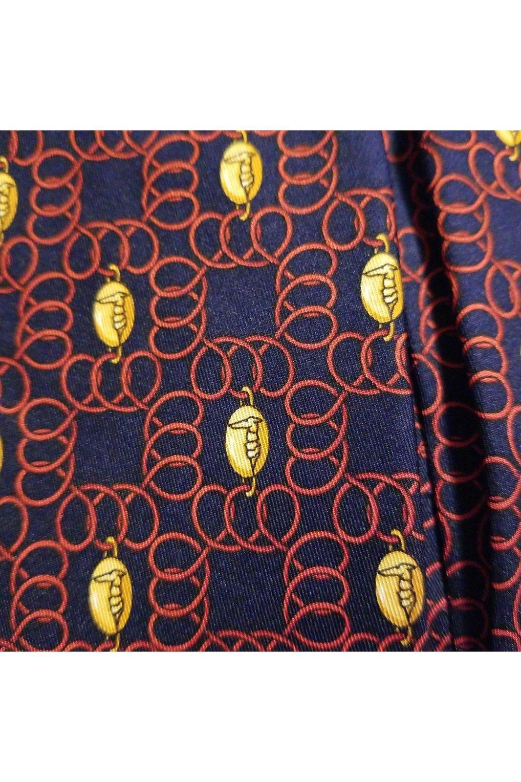 Trussardi men's black and red tie - Solé Resale Boutique thrift