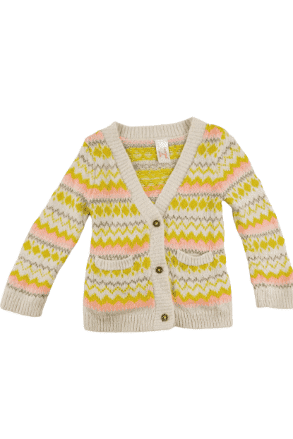 Cat & Jack girls multicolor button down sweater size 2T - Solé Resale Boutique thrift