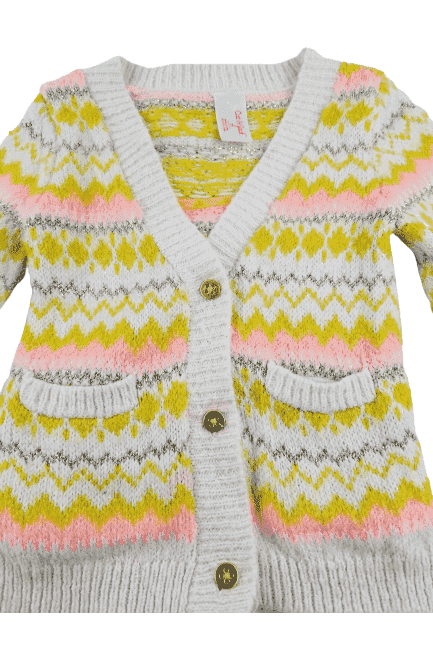 Cat & Jack girls multicolor button down sweater size 2T - Solé Resale Boutique thrift