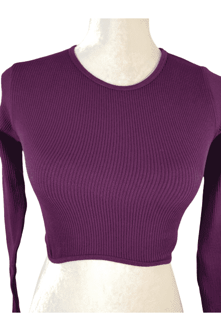 Zara women's plum crop shirt size XS
