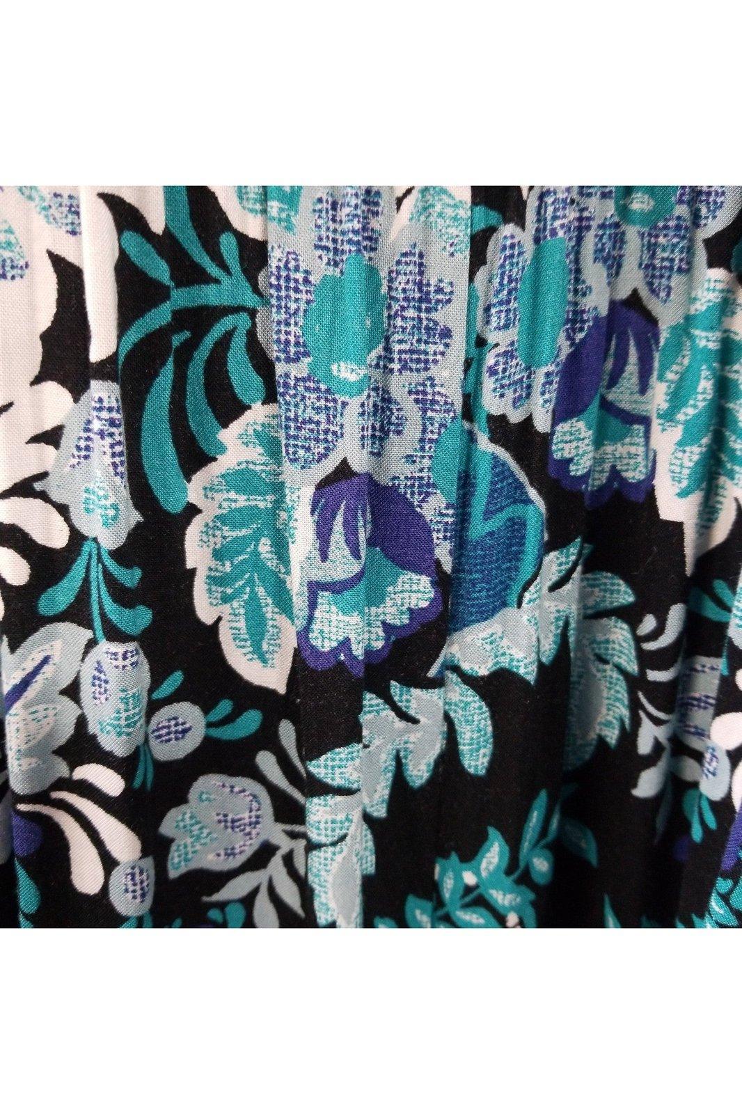 Xhiliration women's blue floral jumpsuit size M