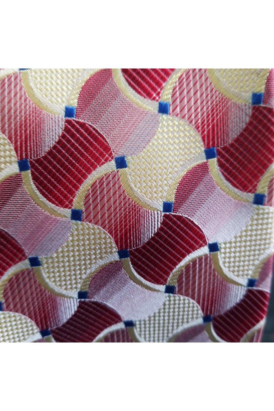 Menz GGG men's red and yellow neck tie - Solé Resale Boutique thrift