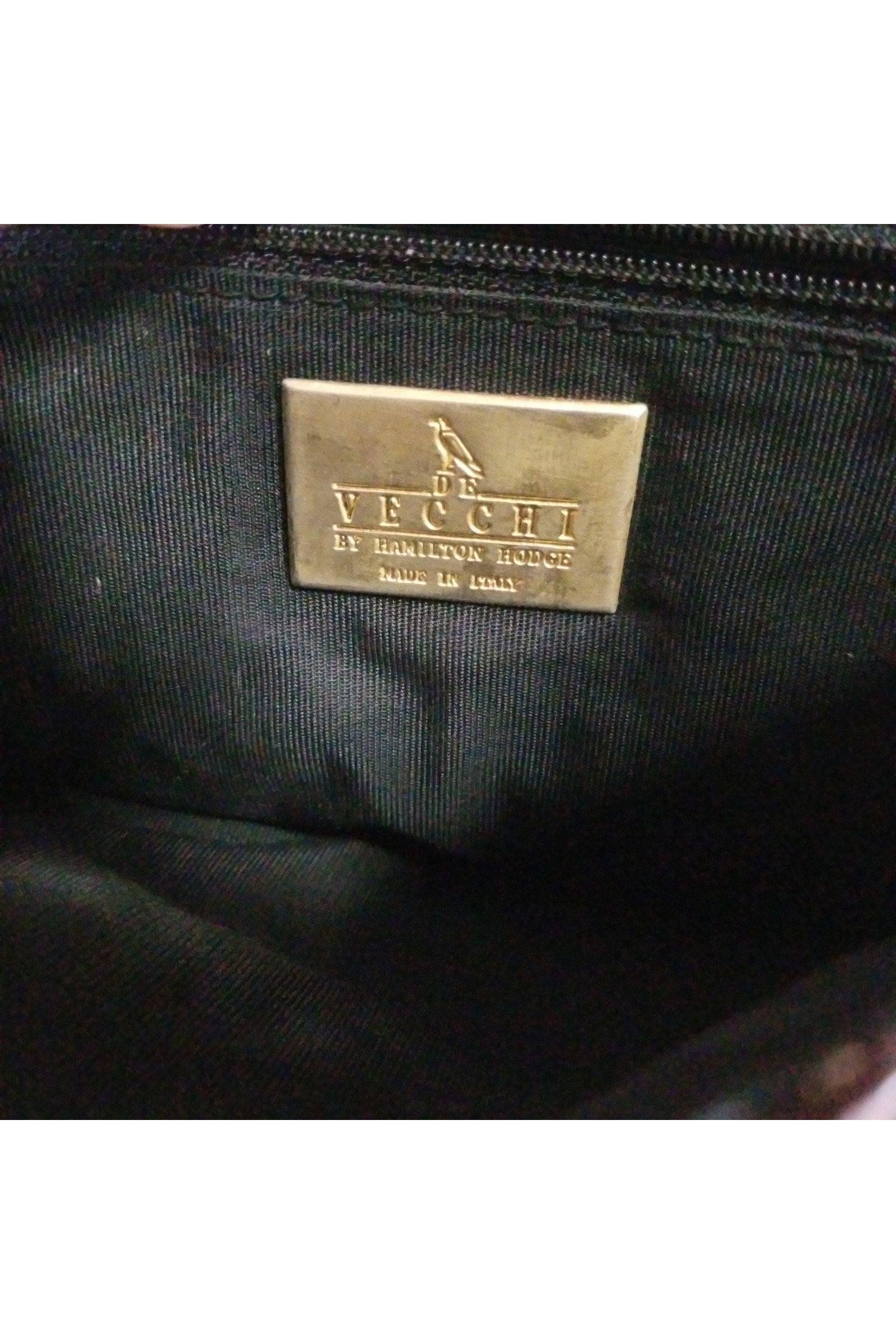 Vecchi by Hamilton Hodge women's brown woven leather handbag - Solé Resale Boutique thrift