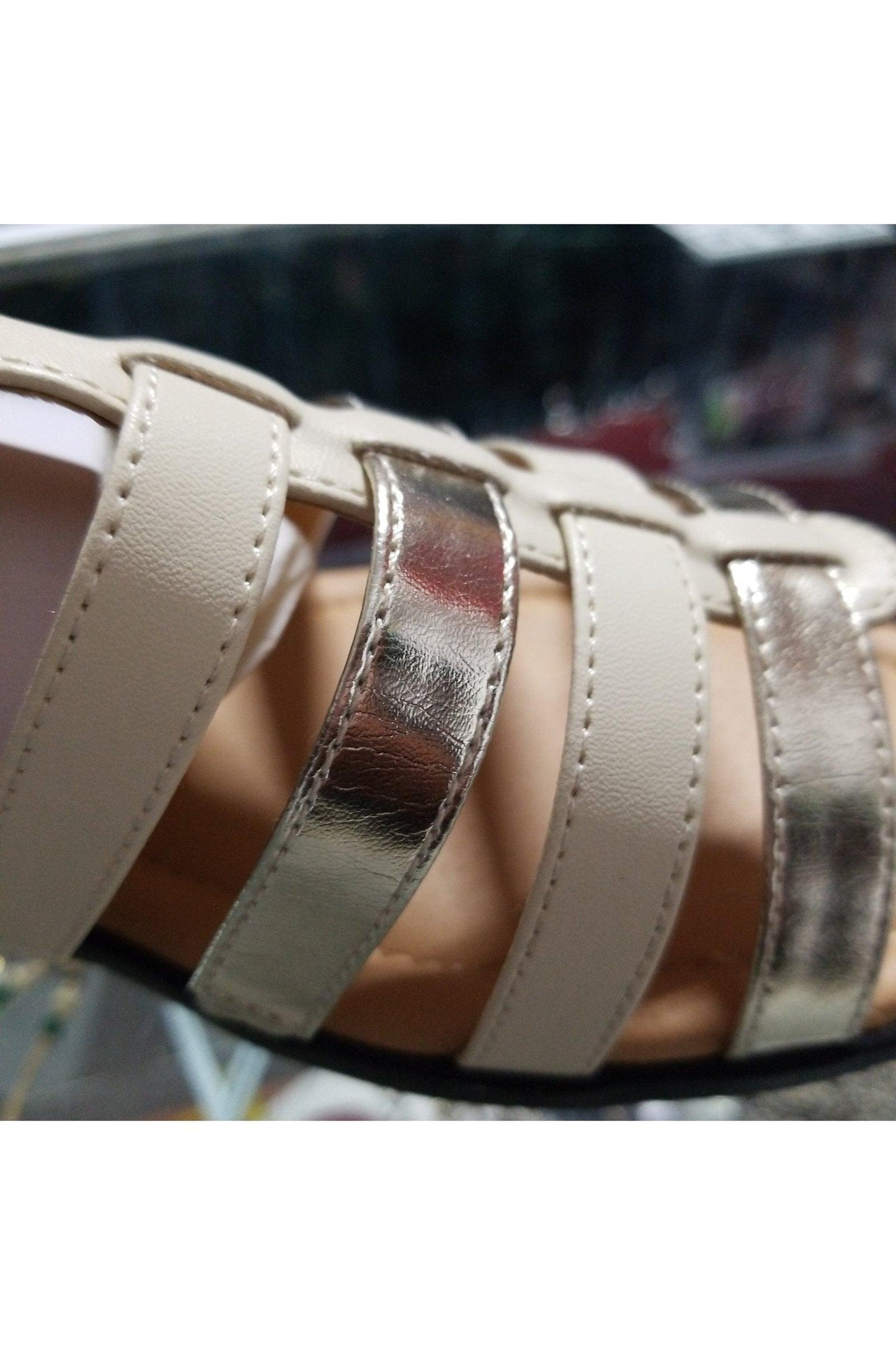 Comfortview women's gold multicolor sandals size 11W