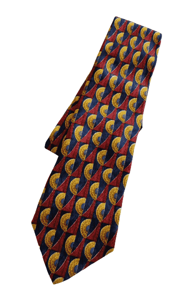 Men blue/red/gold tie by Bolgheri