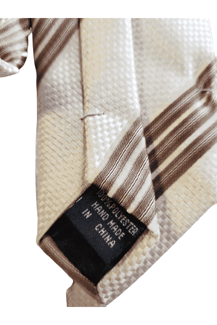 beige multi tie by Bruno Conte