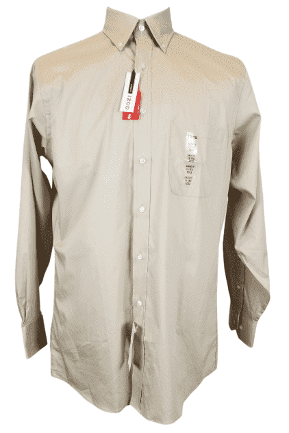 IZOD men's tan button down, long sleeve shirt size 15-15.5 - Solé Resale Boutique thrift