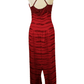 Oclin red long dress sz L 