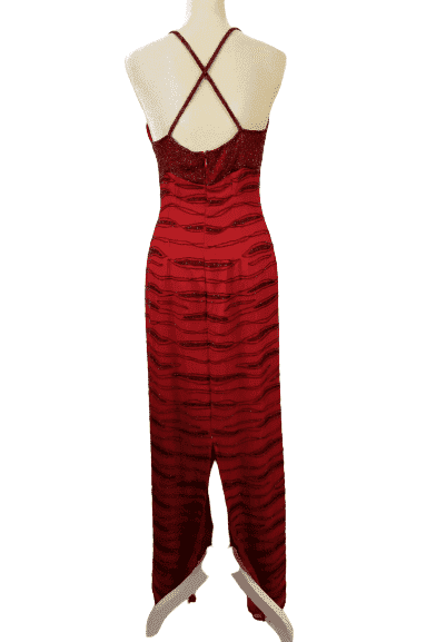 Oclin women's red long dress size L - Solé Resale Boutique thrift