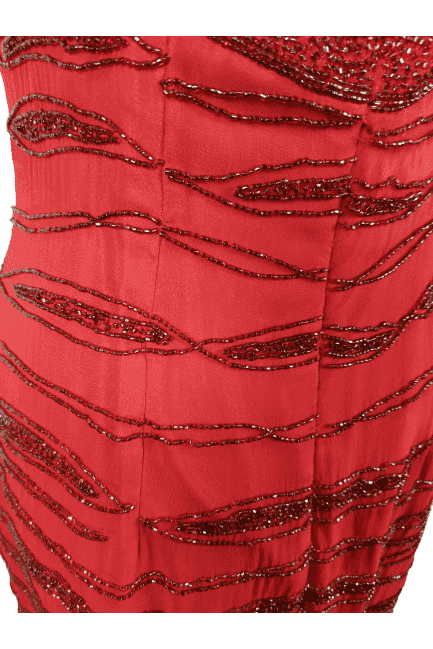 Oclin women's red long dress size L - Solé Resale Boutique thrift